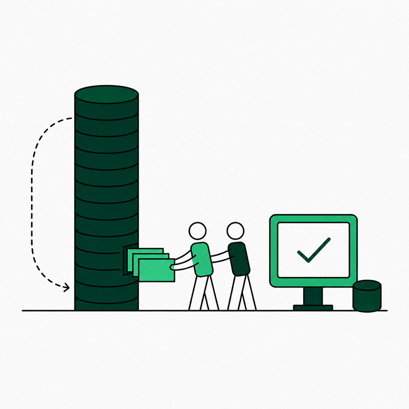 Illustration: a team pulls a few files from a large backup, the service comes up without restoring the whole disk
